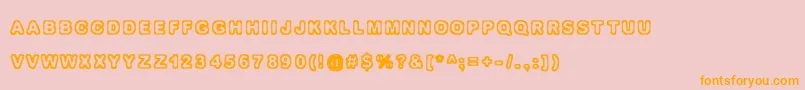 Izolation Font – Orange Fonts on Pink Background