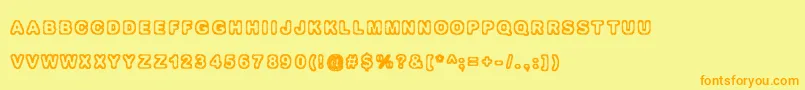 Izolation Font – Orange Fonts on Yellow Background