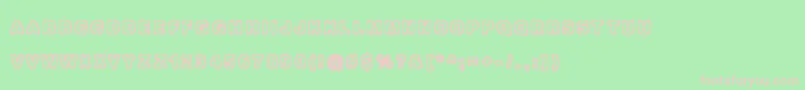 Izolation Font – Pink Fonts on Green Background