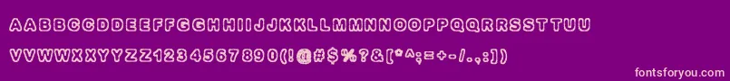 Izolation Font – Pink Fonts on Purple Background