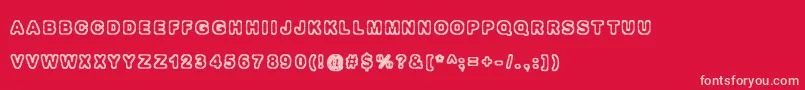 Izolation Font – Pink Fonts on Red Background