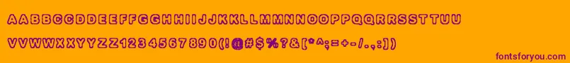 Izolation Font – Purple Fonts on Orange Background