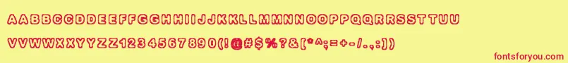 Izolation Font – Red Fonts on Yellow Background