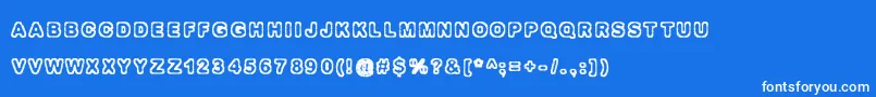 Izolation Font – White Fonts on Blue Background