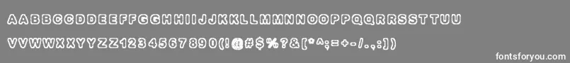 フォントIzolation – 灰色の背景に白い文字