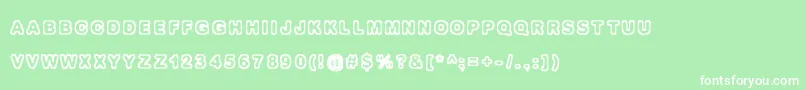 Izolation Font – White Fonts on Green Background