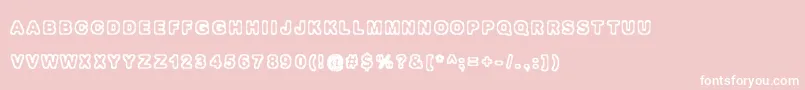 Izolation Font – White Fonts on Pink Background