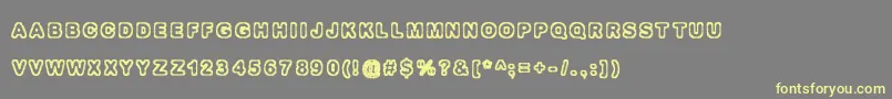 Izolation Font – Yellow Fonts on Gray Background