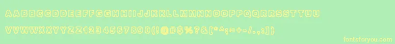 Izolation Font – Yellow Fonts on Green Background