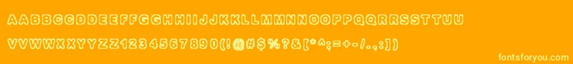 Izolation Font – Yellow Fonts on Orange Background