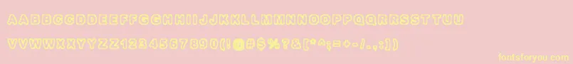 Izolation Font – Yellow Fonts on Pink Background