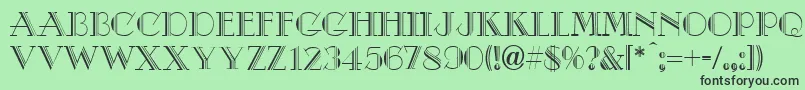 DebutNormal Font – Black Fonts on Green Background