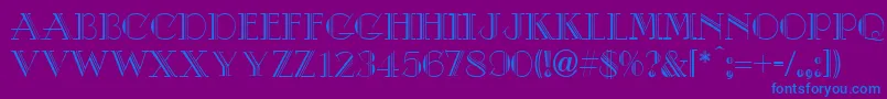 DebutNormal Font – Blue Fonts on Purple Background