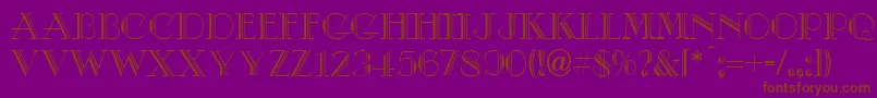 DebutNormal Font – Brown Fonts on Purple Background
