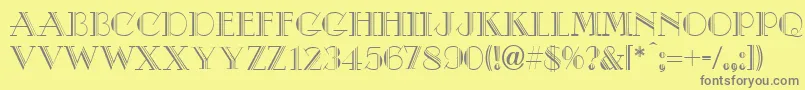 DebutNormal Font – Gray Fonts on Yellow Background