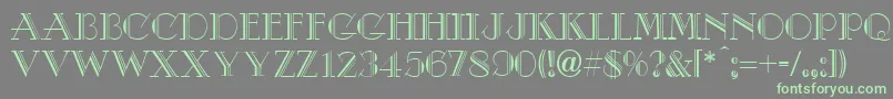 DebutNormal Font – Green Fonts on Gray Background