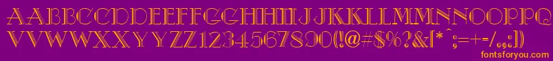 DebutNormal Font – Orange Fonts on Purple Background