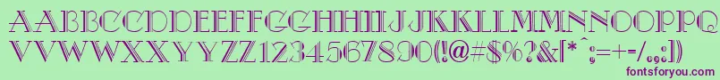 DebutNormal Font – Purple Fonts on Green Background