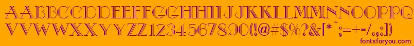 DebutNormal Font – Purple Fonts on Orange Background