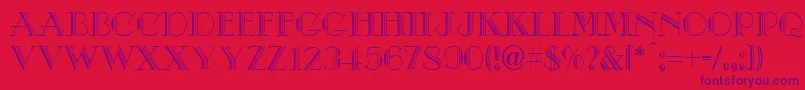 DebutNormal Font – Purple Fonts on Red Background