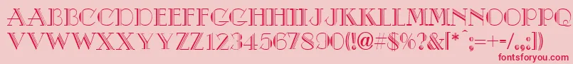 DebutNormal Font – Red Fonts on Pink Background