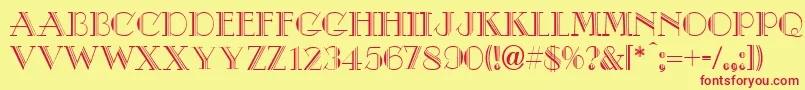 DebutNormal Font – Red Fonts on Yellow Background