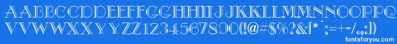 DebutNormal Font – White Fonts on Blue Background