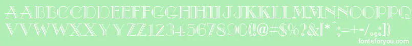 Więcej informacji o czcionce DebutNormal Czcionka DebutNormal – białe czcionki na zielonym tle