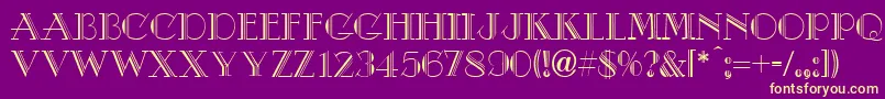 DebutNormal Font – Yellow Fonts on Purple Background