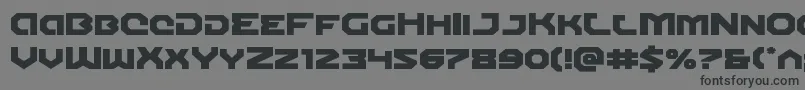 フォントGunnerstormexpand – 黒い文字の灰色の背景