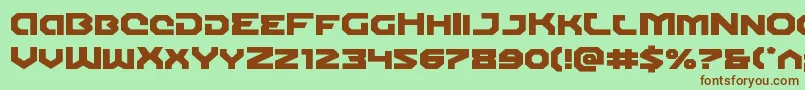 Gunnerstormexpand Font – Brown Fonts on Green Background