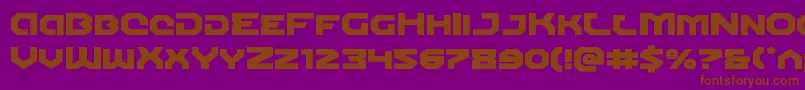 Gunnerstormexpand Font – Brown Fonts on Purple Background