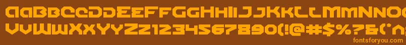 Gunnerstormexpand Font – Orange Fonts on Brown Background