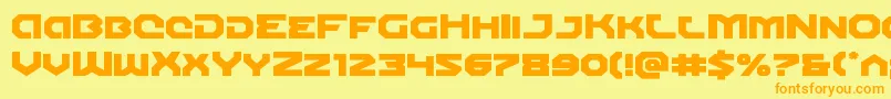 Gunnerstormexpand Font – Orange Fonts on Yellow Background