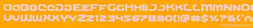 Gunnerstormexpand Font – Pink Fonts on Orange Background