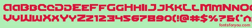 Gunnerstormexpand Font – Red Fonts on Green Background