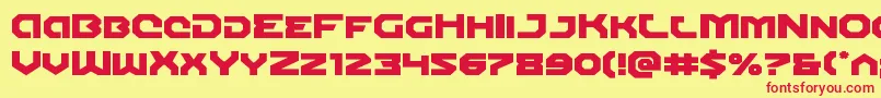 Gunnerstormexpand Font – Red Fonts on Yellow Background