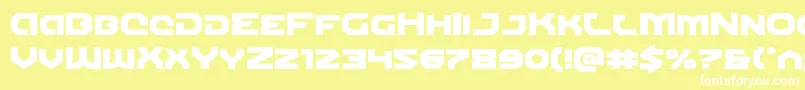 Gunnerstormexpand Font – White Fonts on Yellow Background