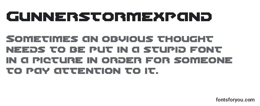 Review of the Gunnerstormexpand Font