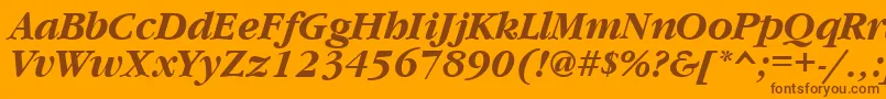 GaramondcttBolditalic Font – Brown Fonts on Orange Background