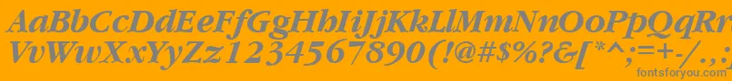 GaramondcttBolditalic Font – Gray Fonts on Orange Background