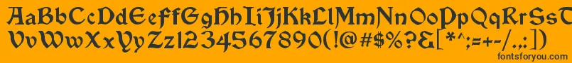 VinqueRegular Font – Black Fonts on Orange Background