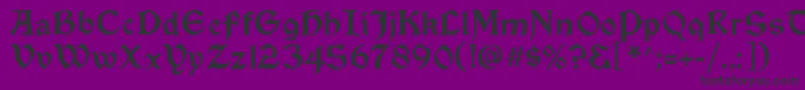 VinqueRegular-Schriftart – Schwarze Schriften auf violettem Hintergrund