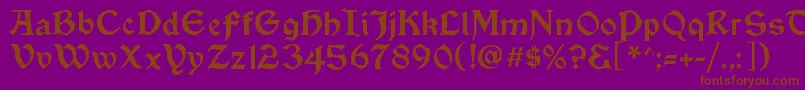 VinqueRegular Font – Brown Fonts on Purple Background