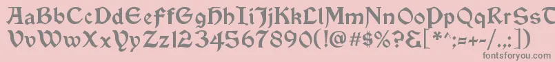 VinqueRegular-Schriftart – Graue Schriften auf rosa Hintergrund
