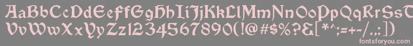 VinqueRegular-Schriftart – Rosa Schriften auf grauem Hintergrund