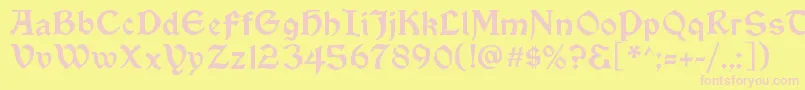 VinqueRegular Font – Pink Fonts on Yellow Background