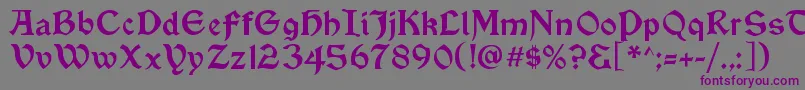 VinqueRegular Font – Purple Fonts on Gray Background