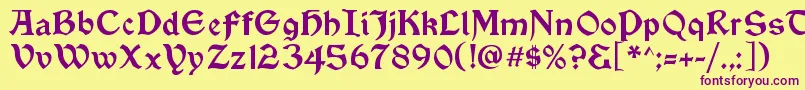 VinqueRegular Font – Purple Fonts on Yellow Background
