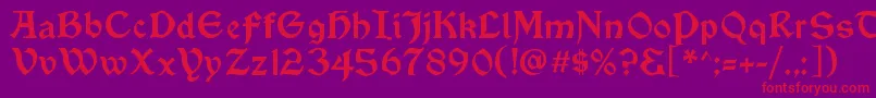 VinqueRegular Font – Red Fonts on Purple Background